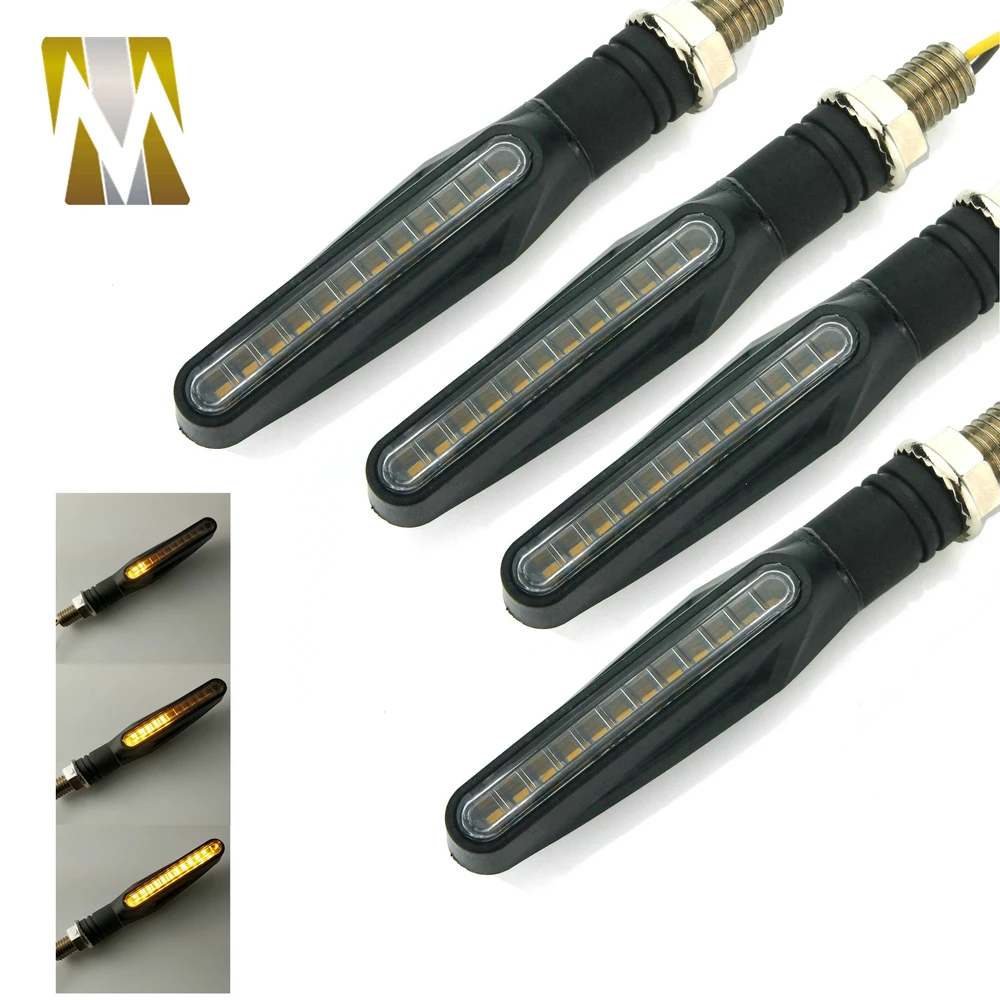 

2 Pairs 12 LED Universal Motorcycle Turn Signal Light DC12V turning Indicator Blinker Flash Lamp Refit For Honda Yamaha Harley