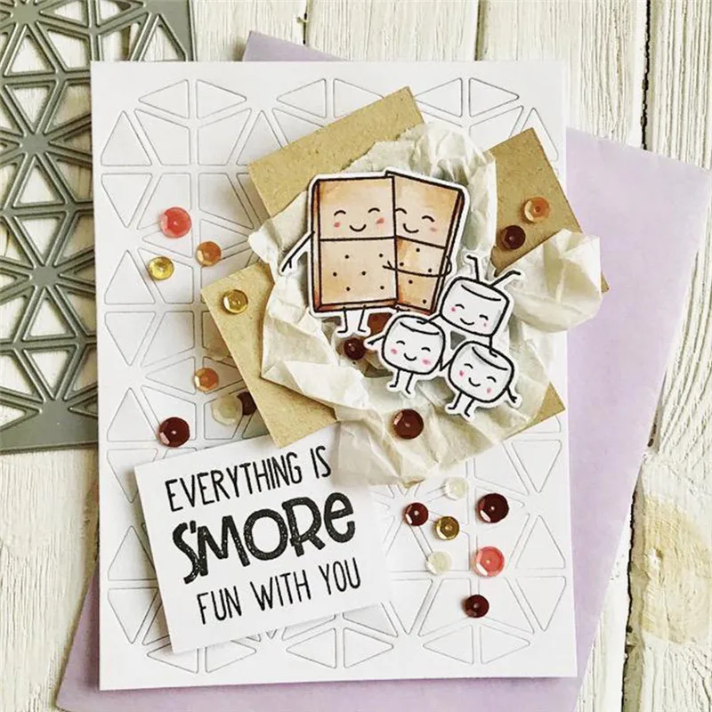

Naifumodo Cute Clear Stamps and Dies for Scrapbooking Metal Cutting Dies Crafts Die Card Making Album Embossing Die Cut New