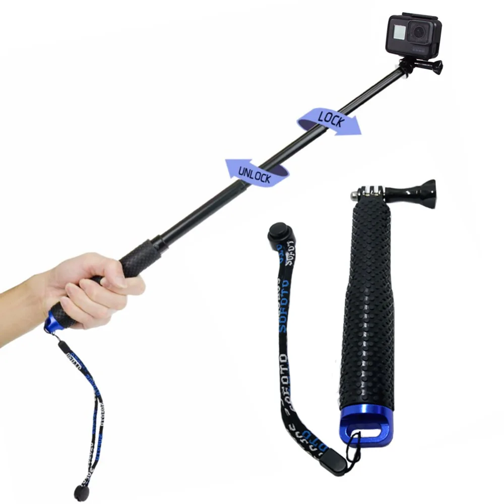 

Go pro Handheld Selfie Sticks Monopod for GoPro HERO 5 4 3 session sjcam sj4000 EKEN H9R H8R xiao mi yi 4k camera accessories