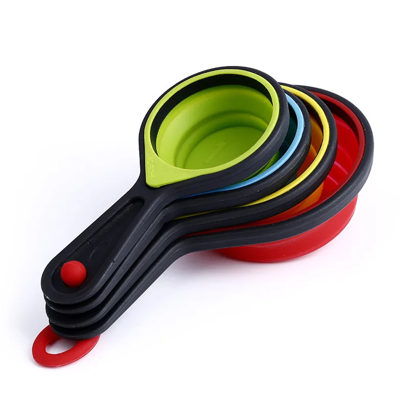 Colorful 4pcs kitchen measuring spoon Baking Utensil Set Kit Measuring