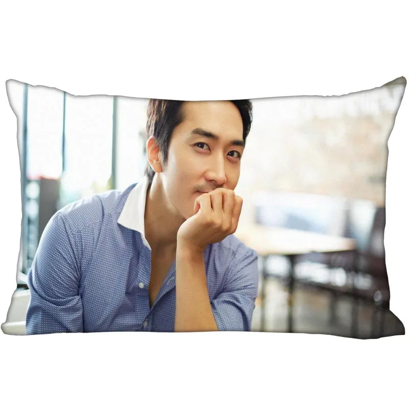 Горячая Корея-поп на заказ Song Seung Heon атласная наволочка 35x45 см(с одной стороны) печатная молния Шелковый пружинный чехол индивидуальный логотип Подарочный - Цвет: 8