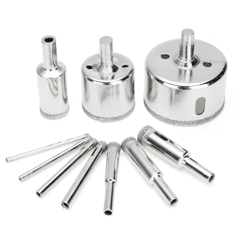 10pcs/set 6-32mm Diamond Drill Bit Tool Hole Saw Cutter for Tile Marble Glass AU