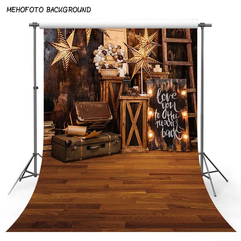 

Photography Backdrop Background 5x7 Wood Pirate Ship Large Stars Travel Case Photo Background Kids Holiday Photoshoot Backdrops