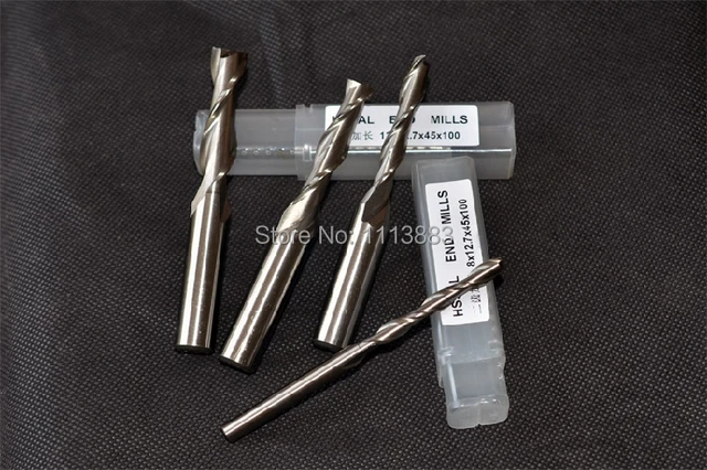 SpeTool Up Cut 1/2 Dia 4 Inch Extra Long CNC Solid Carbide Router Bit 2