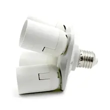 LIXF 4 в 1 E27 гнездо сплиттер адаптер студия Набор для фото светильник основание лампы держатель