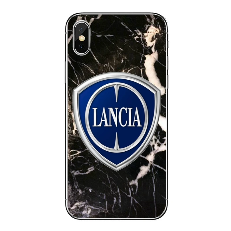 Роскошный автомобильный чехол для телефона с логотипом LANCIA iPhone 8 7 6s 6 plus XR X XS Max SE 5s