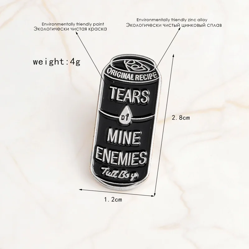 

TEARS OF MINE ENEMIES BROOCH CARTOON CAN BADGE PIN MEDAL