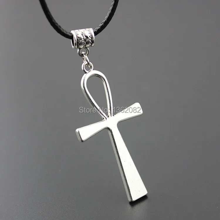 

Fashion Men Women's Vintage Silver Egyptian Ankh Pendant Necklace Amulet Gift MN388