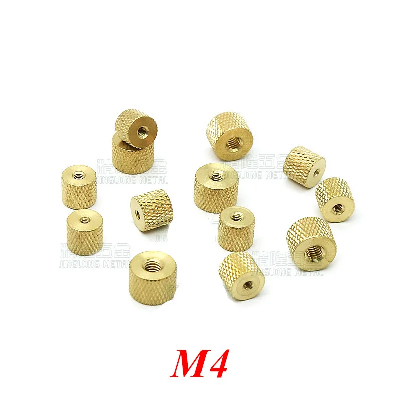 50pcs M4 Brass pineapple Knurled nut hand tighten nuts twist