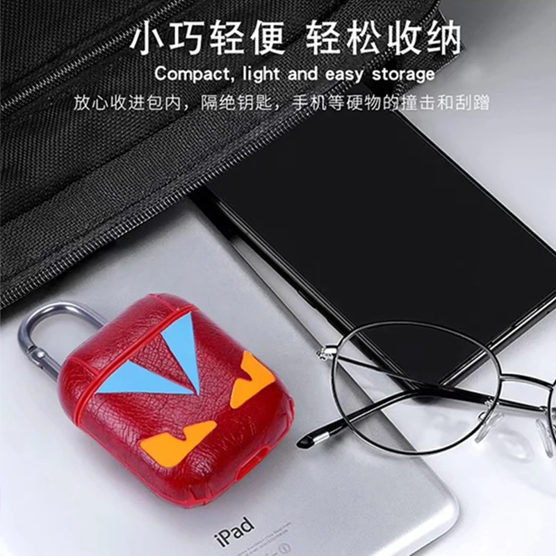 Роскошный бренд Devil Eyes кожаный чехол для Airpods I12 беспроводной Bluetooth гарнитура