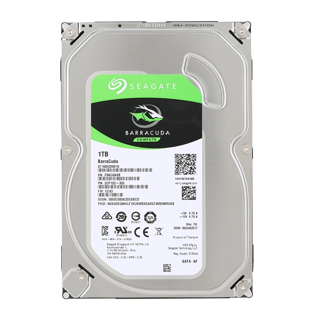 

Seagate 1TB HDD 3.5" Desktop HDD Internal Hard Disk Drive 7200 RPM SATA 6Gb/s 64MB Cache 3.5-inch ST1000DM010 3.5in Desktop HDD