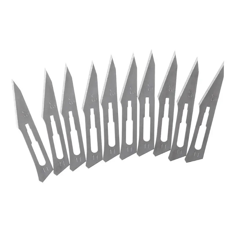 10 шт. 11# нож для скальпеля Лезвия для резьбы по дереву Гравировка Ремесло скульптура режущий инструмент PCB ремонт