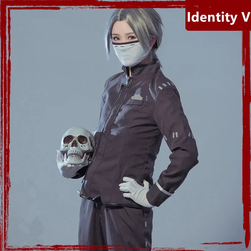 Fame Identity V Cosplay Costume Okuribito Uniform Suit Unisex Man Female 4in1 Top+Pants+Gloves+Mask