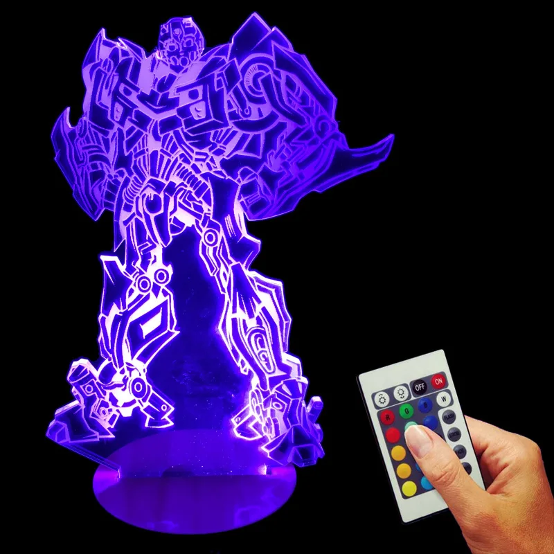 Носки с трехмерной аппликацией в виде 3D Holograma светильник Трансформеры Бамблби