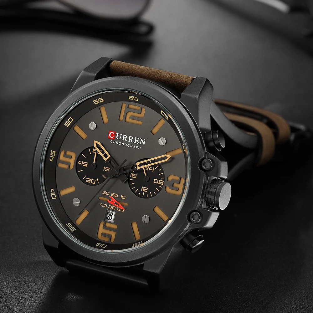 

CURREN Men Fashion Luxury Watches Men's Multifunction Chronograph Watch Man Casual Sport Waterproof Wristwatch Relogio Masculino
