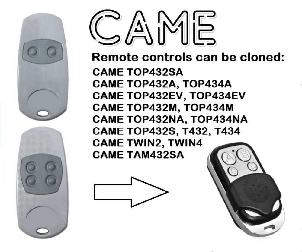 

CAME TOP432EE, TOP434EE Universal Remote Control Duplicator 2-Channel 433.92MHz