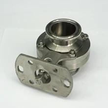 1-1/" 38 мм SUS304 санитарно-технический пневматический 1,5" Tri Зажим потока контроль дисковый затвор для Homebrew без привода