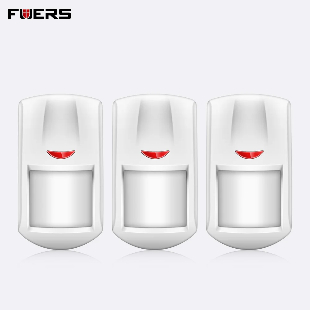 

FUERS 3Pcs 433MHz Home Security Wireless PIR Motion Sensor Detector Accessories for G90B 3G G90B Plus 2G WiFi GSM Alarm System