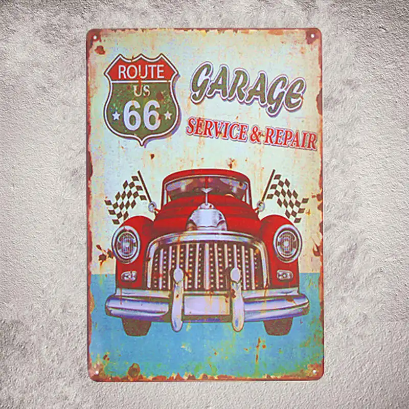 Темно-серый Потертый шик олова металлические знаки Garage мотоцикл Pin Up кофе кафе настенные наклейки для декора - Цвет: Темно-серый