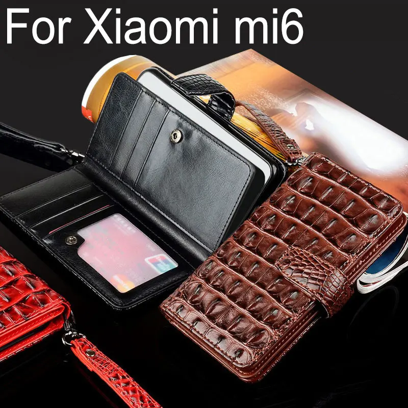 Чехол-книжка из крокодиловой змеиной кожи для xiaomi mi 6, чехол-кошелек в деловом стиле, чехол s для xiaomi mi 6 mi 6, чехол для телефона