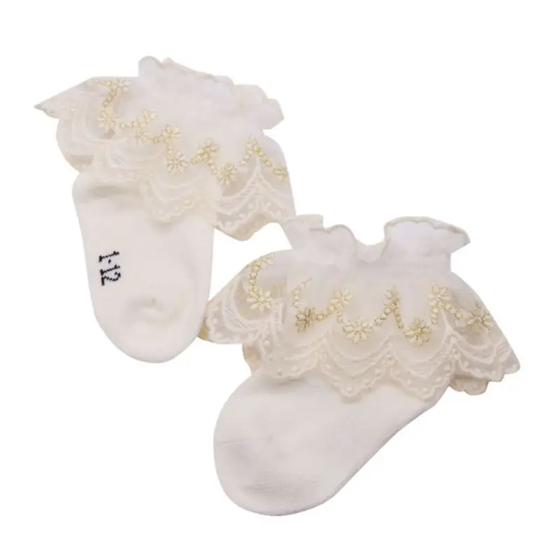 0-12 м Новая мода Лидер продаж новорожденных носки детские кружевные хлопковые носки для маленькой принцессы носки дети полная луна подарок