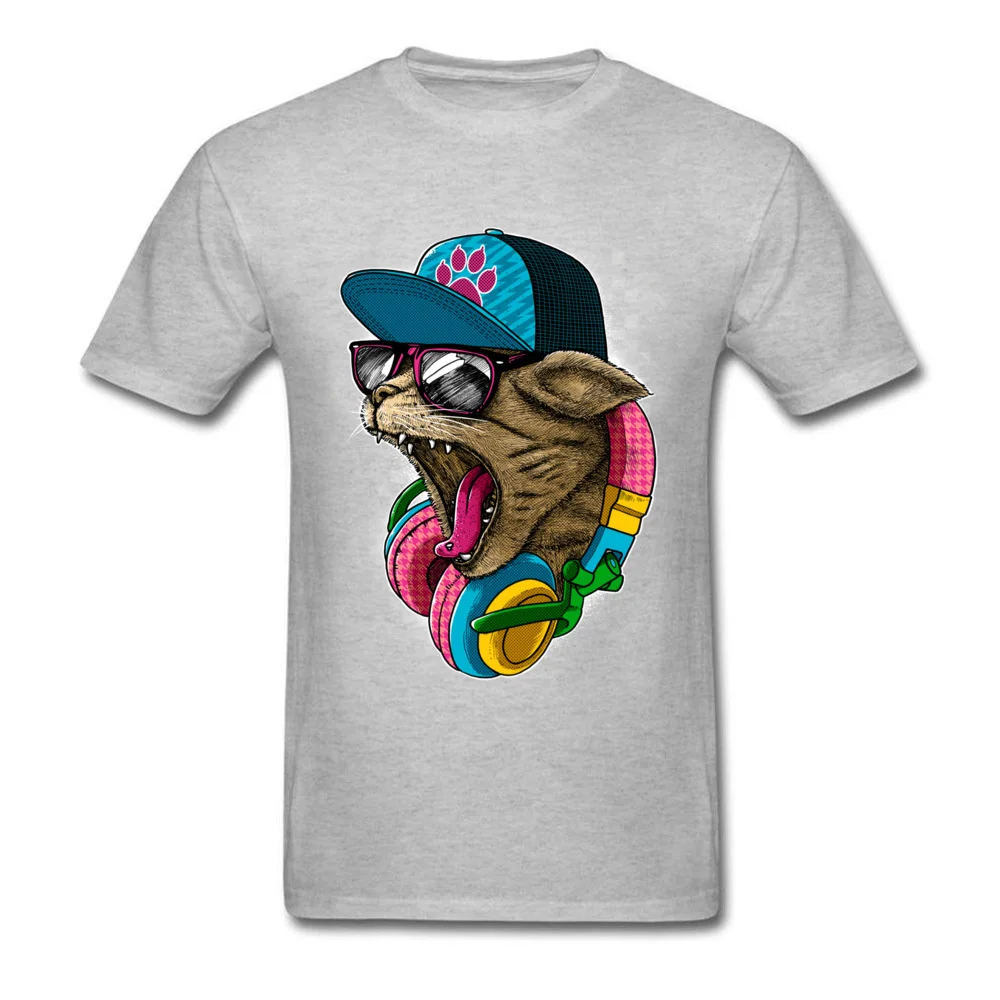 Cool Wild Men Retro Group Tops Tees O Neck Autumn Cotton Tshirts Fashionable Short Sleeve Tee-Shirt Drop Shipping Cool Wild grey
