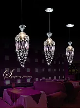 Cabeça de cristal pingente de luz sala de jantar bar sala de estudo de iluminação de cristal