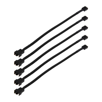 

5pcs/set 12" 4pin Female to 4pin Male PWM Connector Case Fan Extension Power Cable for CPU Computer Case Fan Black Hot Sale