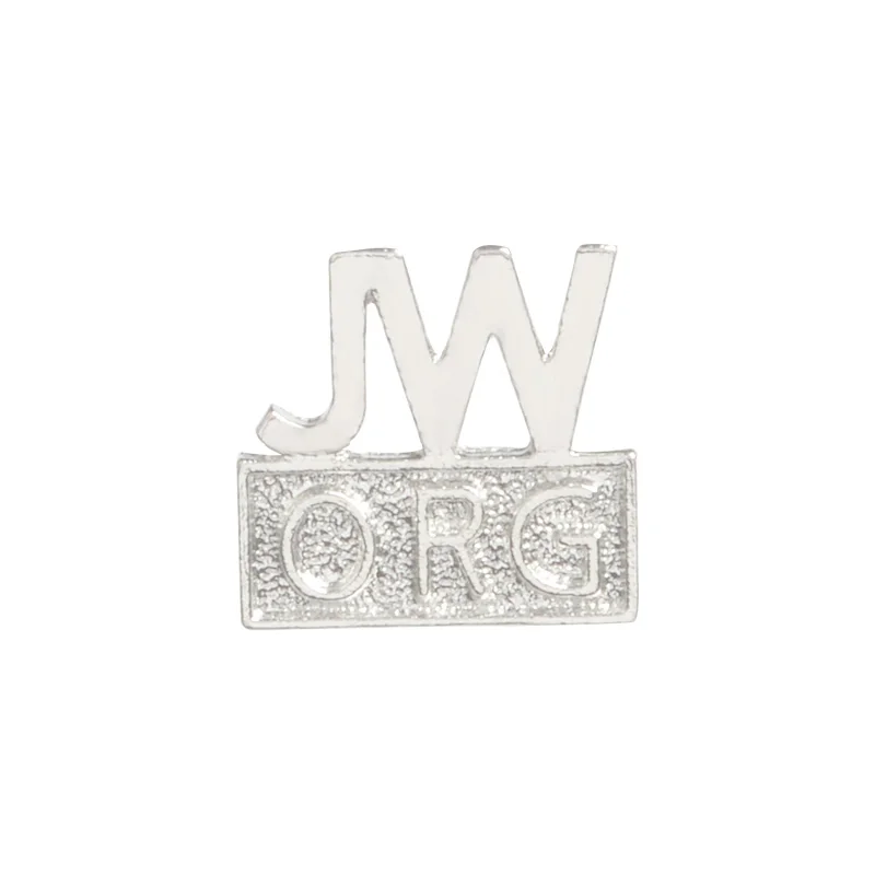 Silver Лидер продаж JW. Орг эмали штырь, синий, золотой, серебряный цвет, Иеговы джинсы на булавке значок кнопки отворот Брошь для женщин одежда Кепка сумка - Окраска металла: Silver