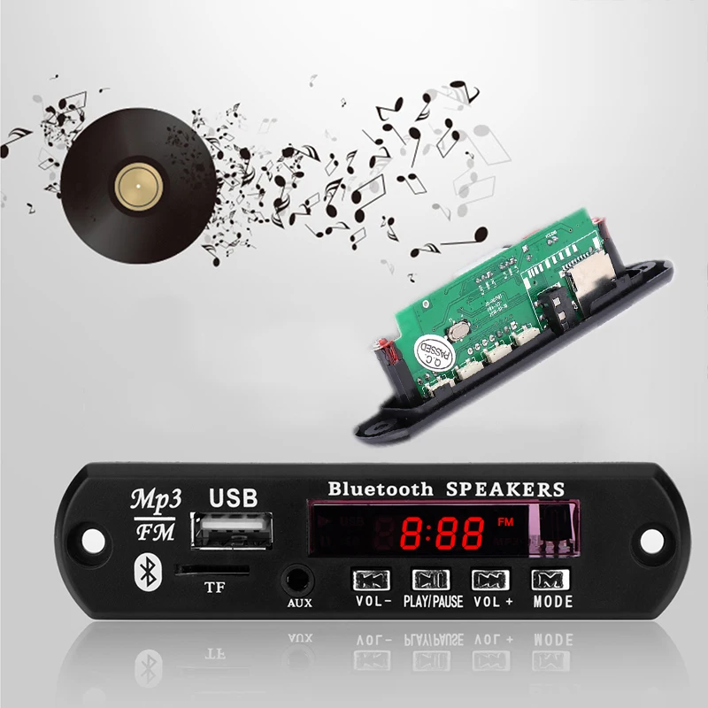 Хэндс-фри ЖК-дисплей Экран 12V автомобильный Bluetooth 3,0 MP3 полный комплект плеера WMA, WAV декодер Micro USB удаленного Управление Поддержка U диск воспроизведения