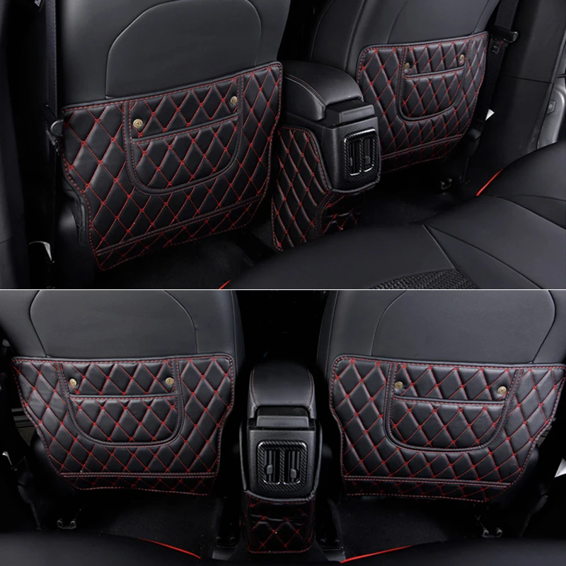 Car Styling 3 шт. кожа спинки сиденья Анти Удар коврики для Jeep Compass- анти-ребенок- пэд покрытие внутренних Accerossies