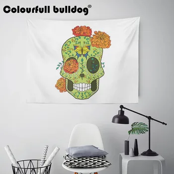 

Diamond Flower Mandala Tapestries Rhombus Star Skull Pink Blue Wall Hanging 3D Beach Home Decoration Bedspreads 130Cm Woven 2018