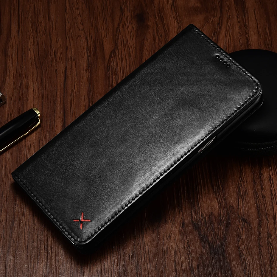 For Samsung Galaxy S8 S8 Plus Luxury Genuine Leather Magnetic Flip Wallet Case (4)