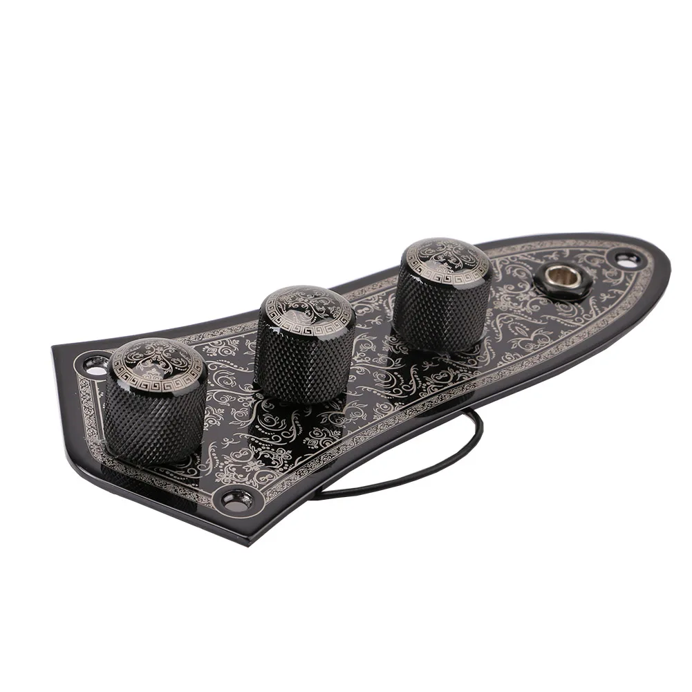 1 unidad de placa de control de interruptor junids B para guitarras Fender Jazz Bass superficie cromada Guitarra accesorios y piezas 1 unidad de placa de control de interruptor junids B para guitarras Fender Jazz Bass superficie cromada Guitarra accesorios y piezas