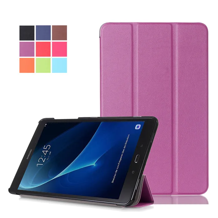 10 шт. искусственная кожа Стенд чехол для Samsung Galaxy Tab 10.1 T580 t585 t585n 10." Планшеты+ экран Protector+ DHL