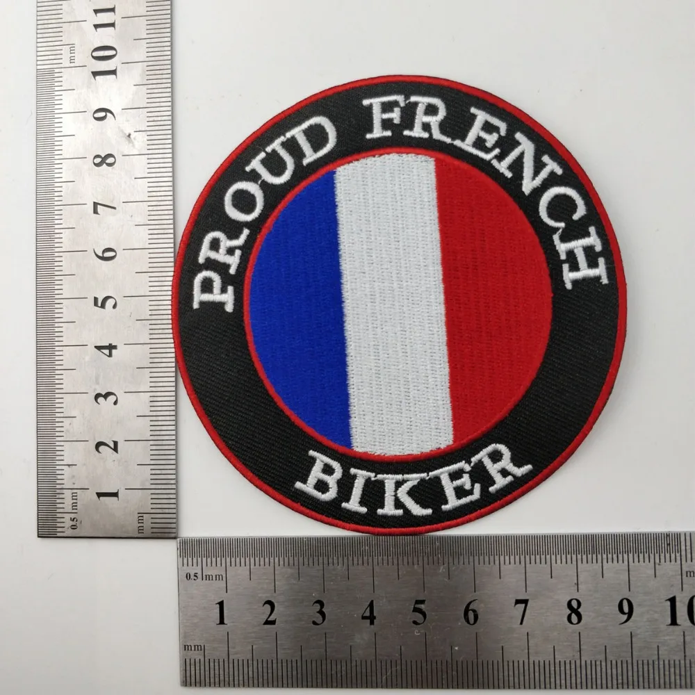 ToutesenMoto French biker embroidery iron on jacket patch applique custom design clothing stickers free shipping (2)