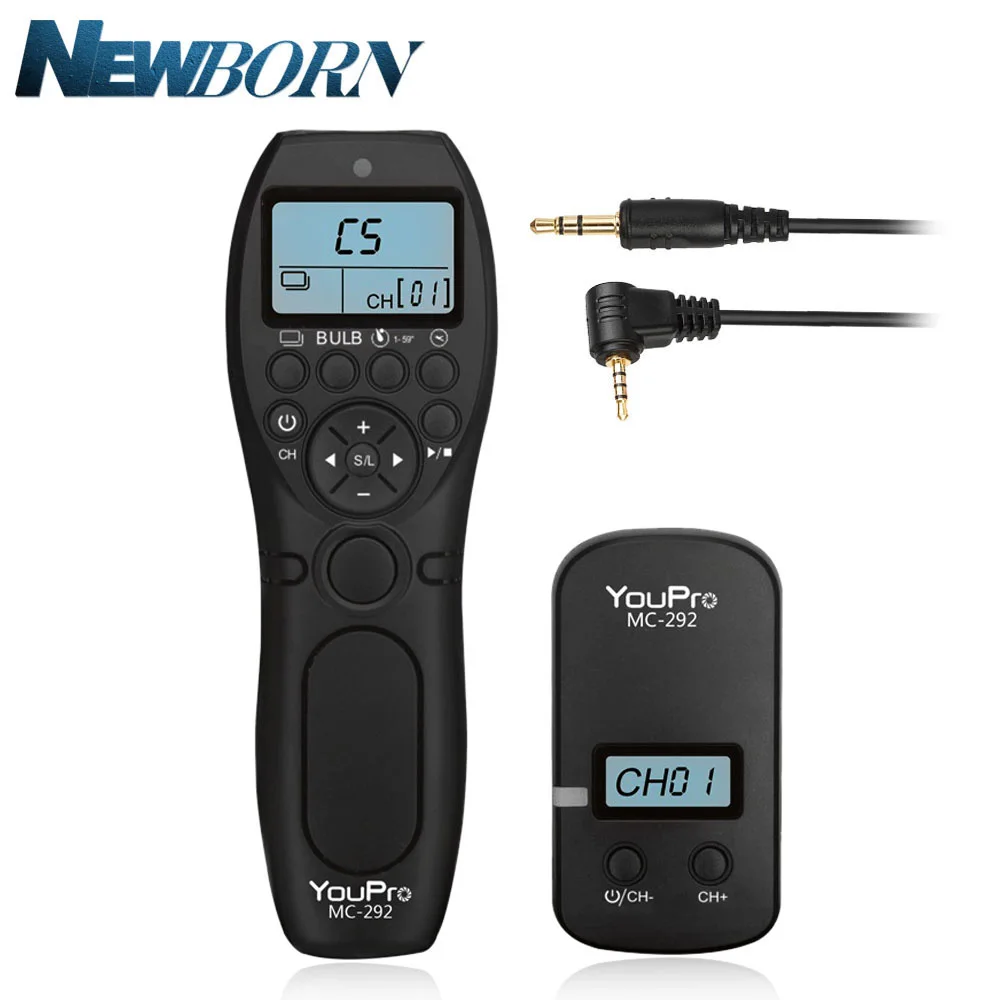 YouPro MC-292 DC0/DC2/N3/S2/E3/E2 2,4G беспроводной пульт дистанционного управления с ЖК-таймером спуска затвора каналы для Canon/sony/Nikon/Fujifilm - Цвет: L1