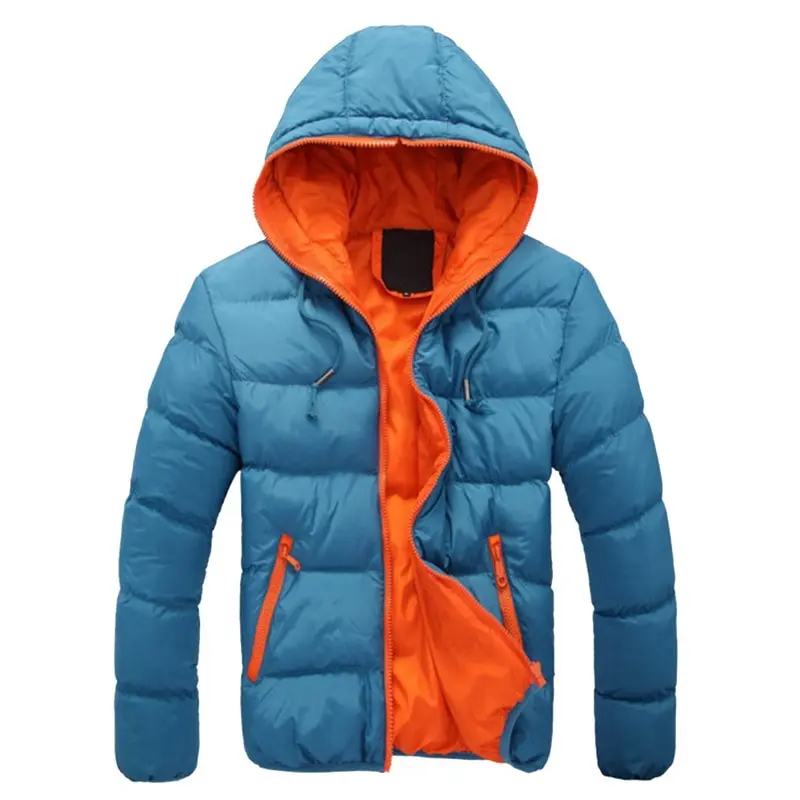 

Winter Warm Doudoune Homme Modish Drawstring Coat Solid Down Jacket Men Casual Zipper Parka Pluma Hombre Hooded Canada Jacket