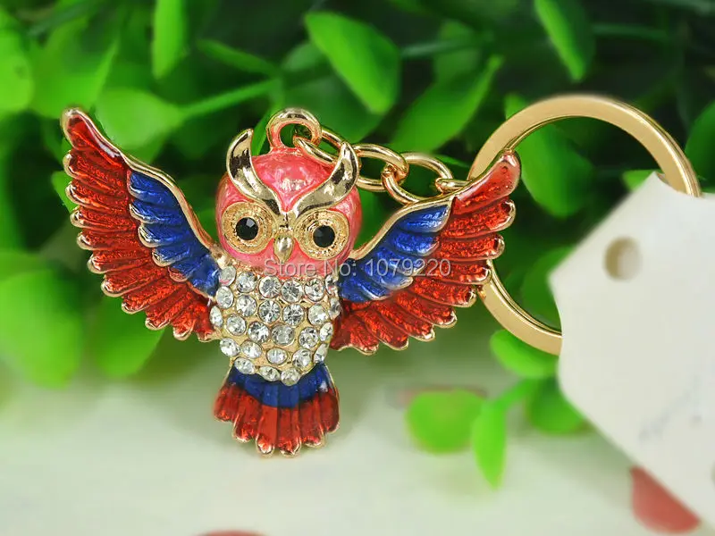 T Owl Red New Keyring Fashion Beauty Rhinestone Crystal Charm Jewellery Women Bag Pendant Car Key Chain Gift T Owl Red New Keyring Fashion Beauty Rhinestone Crystal Charm Jewellery Women Bag Pendant Car Key Chain Gift