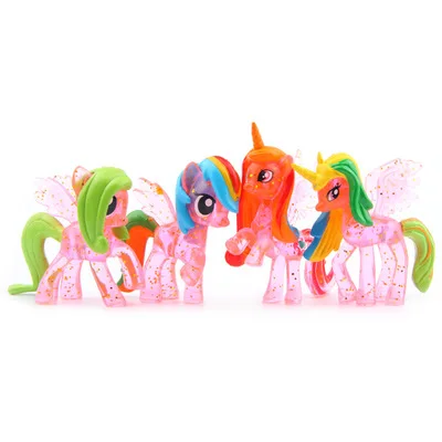4 шт./компл. игрушки My Little Pony Дружба-это чудо ПВХ экшн Фигурки Коллекционная модель куклы Рождественский Новое поступление на год подарок - Цвет: Color9