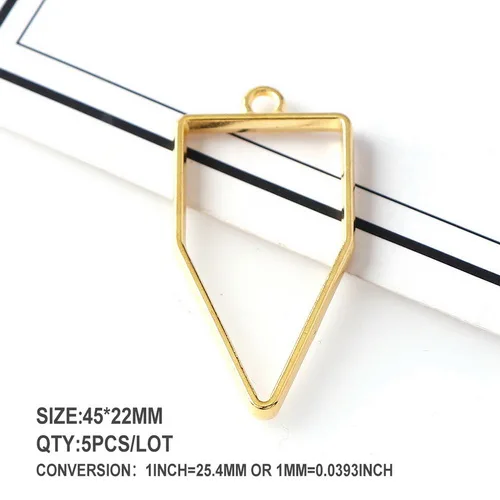 5pcs Sharp empty box 3~ 5 шт планета пентаграмма Луна металлическая рамка Сделай Сам эпоксидная смола ремесла УФ смола ювелирных изделий кулон держатель полые - Цвет: 5pcs Sharp empty box
