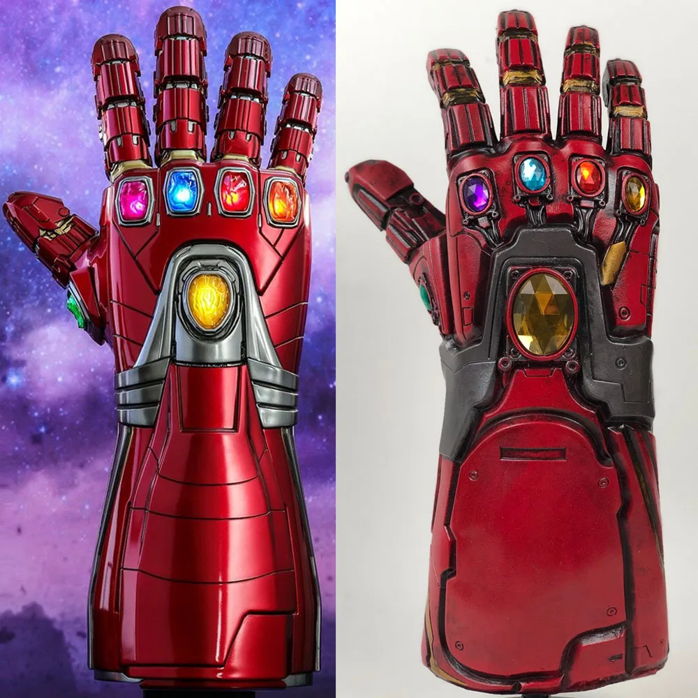

Movie Avengers Endgame Iron Man Infinity Gauntlet Action Figures Arm Latex Gloves Superhero Masks Weapon Toys DropShipping