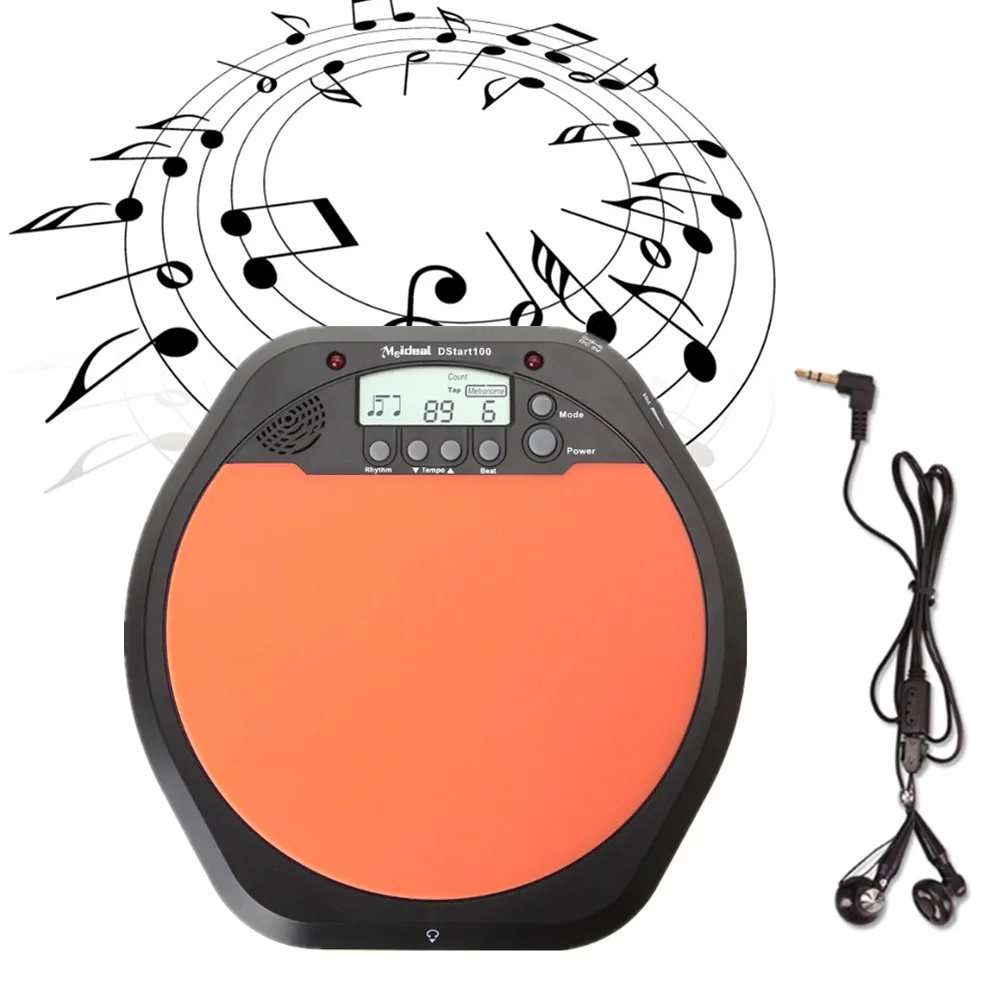 

Digital Black Electric Electronic Drum Pad for Training Practice Metronome
