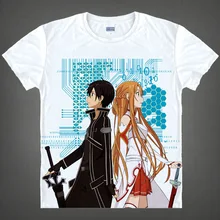 Sword Art Online T shirts kawaii Japanese Anime tshirt Manga Shirt Cute Cartoon Kirito Kazuto Cosplay