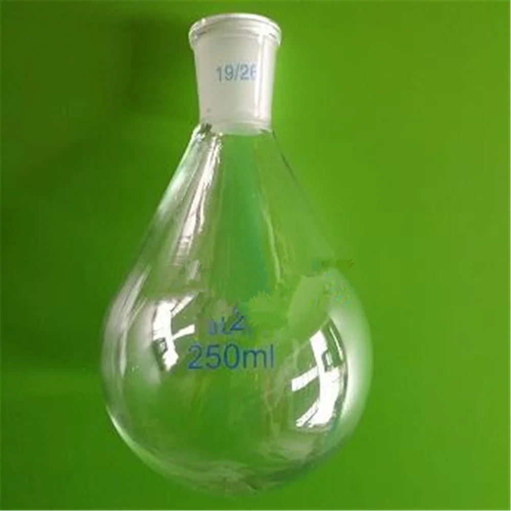 250ml 19/26 High Quality Flask Eggplant Shape Lab Evaporating Distillation Glass High Borosilicate Laboratory Supplies