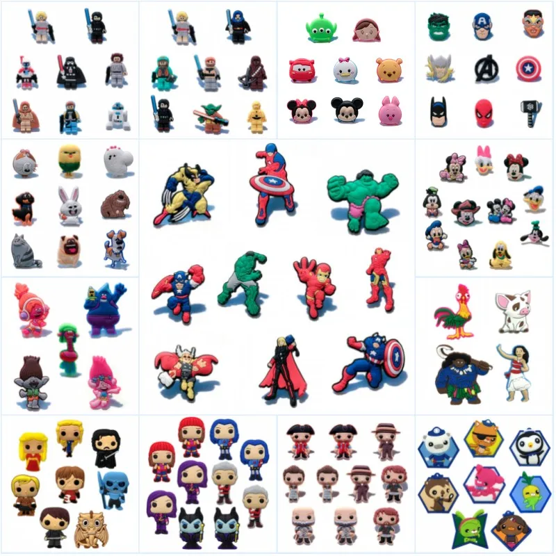 

100pcs Avenger Superhero Cartoon Brooches Accessory Badges for Clothes/Hat/Bag Decor Buttons DIY Pins Child Party Gifts