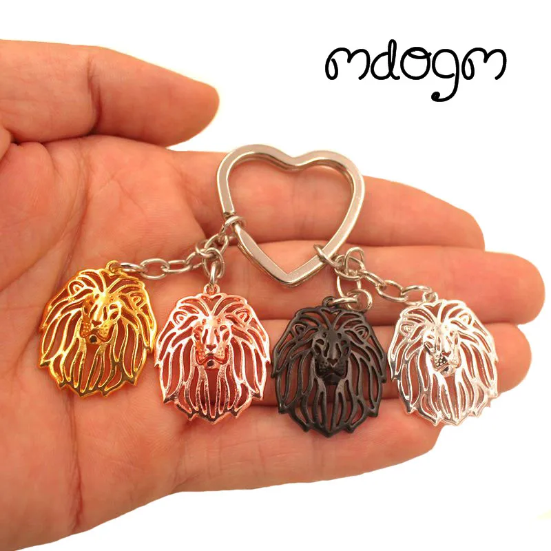 

2019 New Lion Animal Gold Silver Plated Metal Pendant Keychain For Bag Car Women Men Girls Boys Love Jewelry Christmas