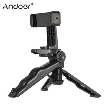 

Andoer Universal Mini Tripod Phone Stand Handheld Grip Stabilizer with Clip Holder Bracket for iPhone for Samsung Galaxy S7/S6