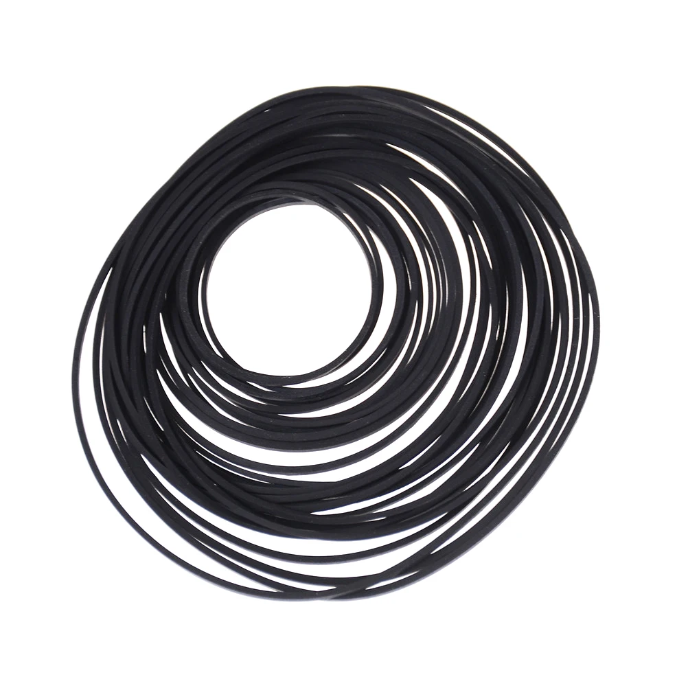 

1Pack Black Rubber Small Fine Pulley Pully Belt Engine Drive Belts For DIY Toy Module Car 30mm to 120mm Dia
