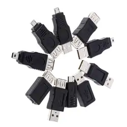 10 шт. OTG 5 Pin F/M Changer адаптер конвертер USB мужчин и женщин Micro Mini разъем для компьютера, планшета, ПК, мобильного телефона